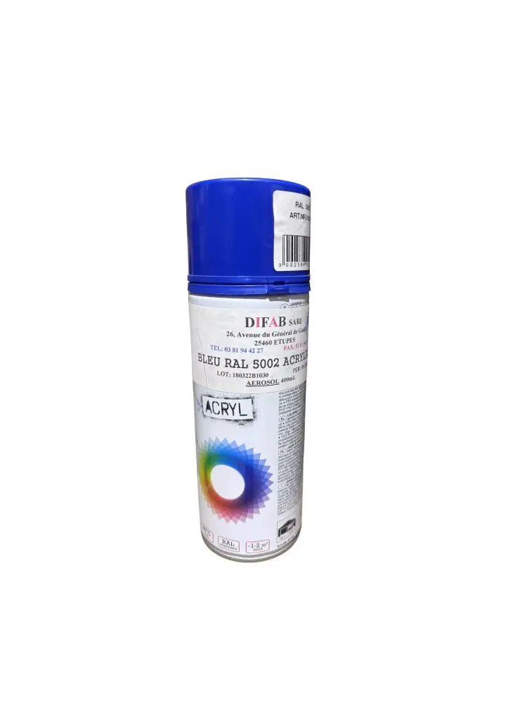 Aérosol BLEU OUTREMER 400 ml RAL 5002