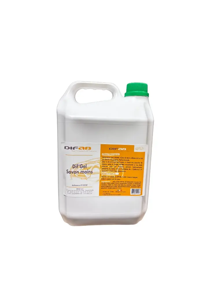 Dif' gel savon mains sans solvants salissures fortes bidon 5 L