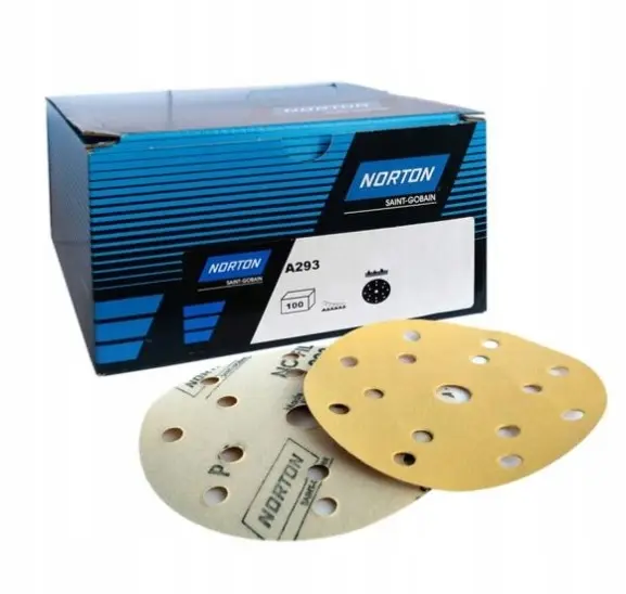Boite de 100 disques abrasif Ø150mm 18 trous A293 grain 150 NORTON