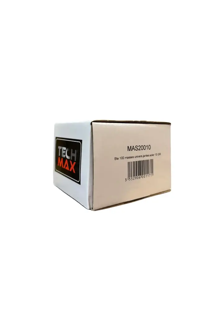 Boite 100 masses zinc jantes acier 10 gr.