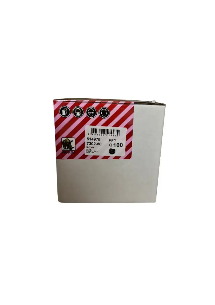 Boite 100 disques "Powerlock" Ø50mm grain 80