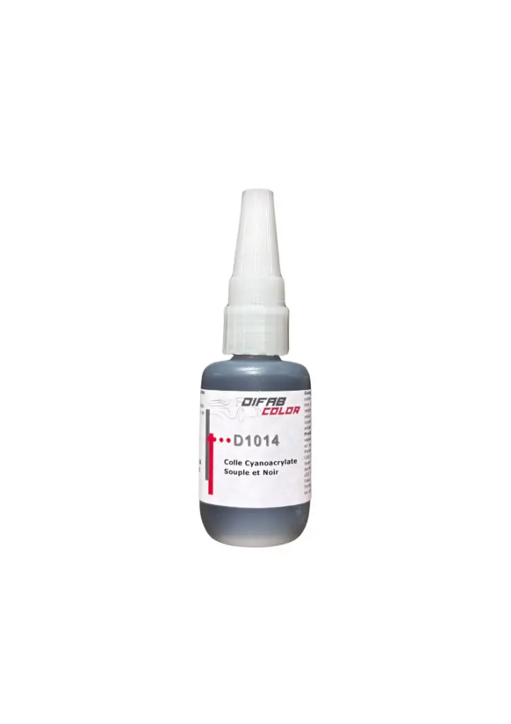 Colle cyanoacrylate souple noire Difab 20 gr.