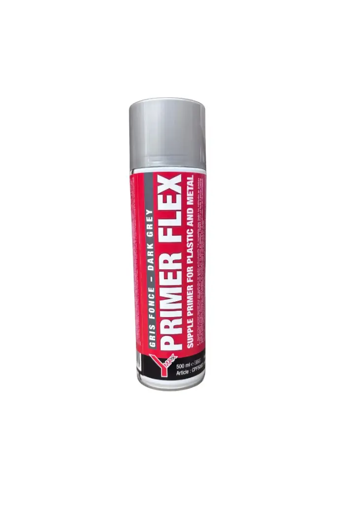 Apprêt garnissant flexible spécial plastiques gris foncé YMAX 500ml