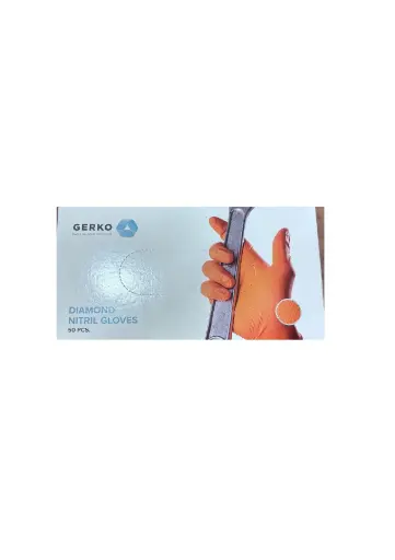Boite de 50 gants nitrile orange Grip taille M