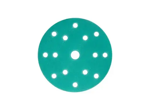 Boite de 100 disques abrasifs vert ø150 15 trous P80 GERKO