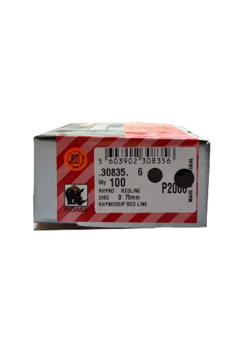 Boite de 100 disques velcro Redline Ø75mm grain 2000