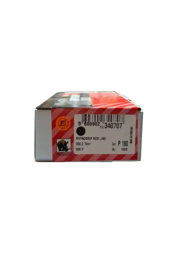 Boite de 100 disques velcro Redline Ø75mm grain 180